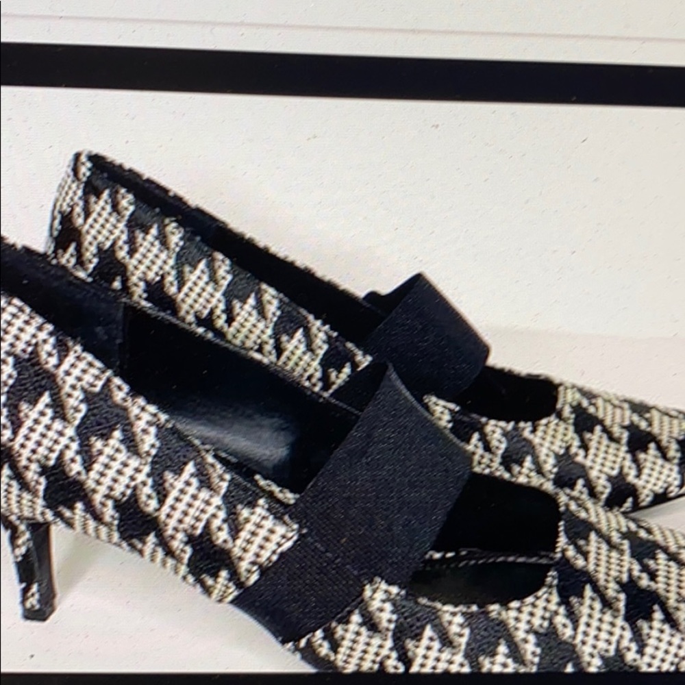 Impo Houndstooth Pattered Heels in Black/Cream